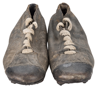 1924 Andres Mazzali Game Used Pair of Soccer Boots Used During 1924 Olympic Games